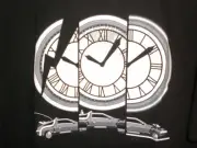 TeeFury Back To The Future LARGE Shirt "Back To the Furture" Clock Tower BLACK