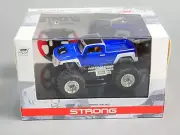 RC 1/43 Radio Control RC Micro Monster Truck HUMMER w/ LED Lights Blue Pickup