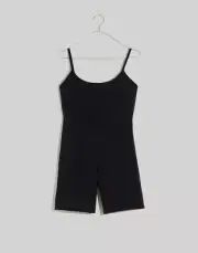 Madewell Plus Knit Biker Unitard True Black 3X Stretchy NJ164 Shelf Bra NWT