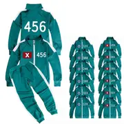 Kids Squid 2 Survival Game Cosplay Costume Suits Suits Tracksuit Jacket Pants Style8 11-12Years