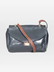 Navy Patent Neely Bag