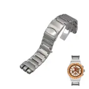 23mm Silver Color Steel Watch Bracelet For Swatch XL Irony The Chrono YOS432G