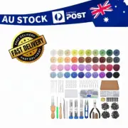 Needle Felting Starter Kit Wool Roving 40 Colors Set Needles Felt Tool