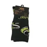 VANS Boys 1-6 Spaceship Planets Crew Socks Green Black