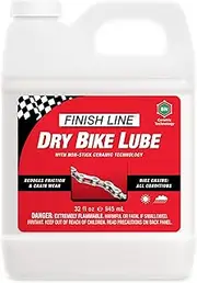Finish Line Dry Bike Lubricant with Teflon Squeeze Bottle, 1 qt