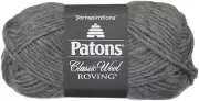 Patons Classic Wool Roving Yarn-Grey (Pack of 6 Skein)