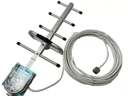Yagi Antenna Aluminium 806-960MHz Gain 8DB1 w/RG58/0 Coaxial Cable ROHS
