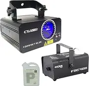 CR Laser Compact Blue 500mW Laser Disco Light Party Set Come with 400W Smoke Machine and 1L Liquid