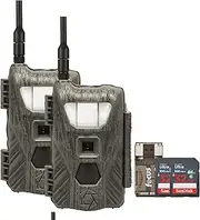 Stealth Cam Flashback 40MP White Flash Cellular Trail Camera 2-Pack with Two 32GB Memory Cards and Card Reader (5 Items)