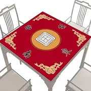 Mahjong Table Mat | Board Game Mat | Card Playing Table Mat, Dice Game Mat 27x27, Mahjong Tablecloth Cover, Board Game Protector, Table Mat for Board Games