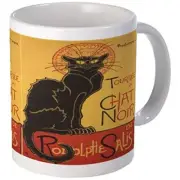 11oz mug Le Chat Noir - Ceramic Printed Coffee Tea Cup Gift