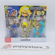 Nintendo amiibo Splatoon Triple Set Octoling Blue Inkling Yellow Smallfry Figure