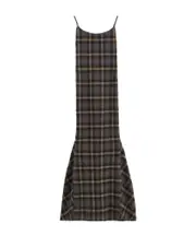 Our Legacy Naiad Checked Sleeveless Dress 36,38,DE40 Oyster check