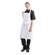 Whites Bib Apron Polycotton White - 28x38"