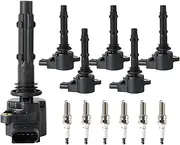 Autodevil UF535 Ignition Coil Pack Iridium Spark Plugs Set of 4 Fits For Mercedes-Benz 2005-2013 C230 C280 C300 C350 CL550 ML450 SLK280 CLK350 ML350 2.5L 3.0L 3.5L 5.5L V6 V8