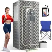 Full Size Home Spa Personal Sauna Room Sojourner Portable Steam Sauna Tent w/FCC
