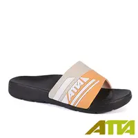 在飛比找PChome24h購物優惠-ATTA運動風圖紋室外拖鞋-橘