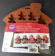 Wilton Gingerbread Mold 12 Cavities Man & Girl Bite-Size Silicone Treat