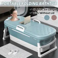 在飛比找蝦皮購物優惠-46英寸大浴缸成人浴缸桶汗蒸浴缸塑料折疊加厚浴缸家用桑拿嬰兒