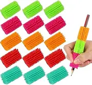 Tkocisa 20 PCS Colorful Pencil Holder for Kids and Adults, Reusable Squishy Pencil Grips Spiky Pencil Grips Cushioned Pencil Holder Fun Writing Aid Grip for Handwriting, Drawing, Coloring