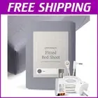 Soft Solid Organic Fitted Sheet in Gray with 400 Thread Count for Full Size Beds