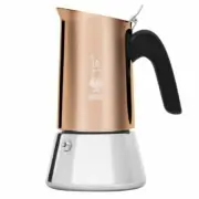 Genuine BIALETTI Venus Copper Stainless Steel 4 or 6 Cup Stovetop Coffee Maker