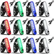 12 Pcs Battery Boat Navigation Lights Battery Powered Kayak Lights for Night Battery Operated Boat Stern Lights Led Boats Safety for Pontoon Boat,dinghy 4 Types Flashing Mode (Red, Green, White, Blue)