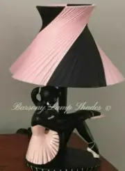 PLASTIC RIBBON PINK & BLACK LAMPSHADE for BARSONY MED BALLERINA LADY LAMP