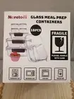 Moretoes 18 pcs Glass Meal Prep Containers - Glass Food Storage Container - New