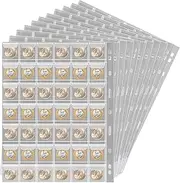 Coin Collection Supplies Pages for Collectors, 12 Sheets Coins Holder Album Book Sleeves, Collecting Binder Protectors for Silver Dollar Bill Quarters Penny Stamp Currency (42 Pockets)