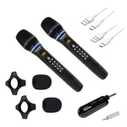 Sonken EZY MIC Series 4.2 Pro UHF Wireless Microphones (2) with Effects and (USB) Rechargeable Receiver Unit