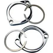 Chrome Exhaust Flange Kit 2007-2014 Harley Fat Boy (EFI) - FLSTF