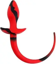 Silicone Anal Plug Fox Tail Smooth Touch Anal Sex Toys Beads for Beginners Waterproof Smooth Touch Anal Sex Toys Beads for Women Men (red Color Mixture)