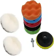 TIDTALEO 9pcs Polishing Pads for Car Waxing Buffing and Sanding Durable and Sealing for Automotive Detailing