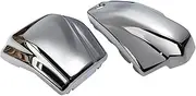Wivplex Motorcycle Chrome Battery Sdie Covers Left Right Fairing Guard, for Yamaha, Dragstar V-Star XVS1100 Classic Custom 1999-2011 2010 Motorcycle Battery Side Cover