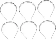 FOMIYES 6pcs Black Fine Tooth Wavy Hair Band Headband Hairband for Hair Hold and Style