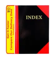 Cumberland A6 Index Book A-Z Ruled Red & Black Hard Cover 110 x 150mm Notebook