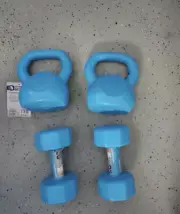 8 Lb Dumbbell & Kettlebell Set Free Shipping