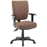 Flash II Deluxe Heavy-Duty Ergonomic Chair with Arms Mocha