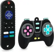 MR.TIMELAG Baby Teething Toys with Remote Control - 2 Pack Silicone Teethers ...