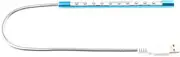 Flexible USB 10 LED Light Lamp for Keyboard Reading Notebook Laptop, Flexible Gooseneck Design，Adjustable, Soft White Light, Low Power, 1W, 5V DC