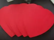 6 Pc Lara's Crafts Wood Heart Shape Painted Red 8 inch