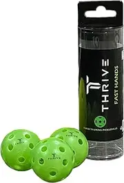 Thrive Fast Hands Mini Pickleball Ball - Quicker Reaction Training Aid for Hands, Paddle Control, and Coordination - Great for Pickleball Drills - Includes 3 Balls and Tube