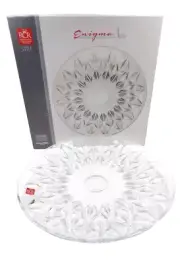 CRYSTAL GLASS PLATTER RCR ENIGMA CENTERPIECE 13" ROUND - ITALY