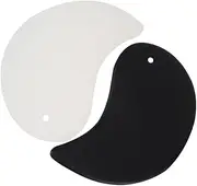 2 Pairs 4 Pcs Eight Diagrams Pulling Stick Facial Tools Scraper Scraping Treatment Boards Massage Tools for Women Scrapers Bianstone Scraping Boards Bianstone