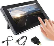 7inch HDMI LCD (H) (with case) Capacitive Touch Screen 1024x600 IPS Display Monitor with Toughened Glass Cover Support All Raspberry Pi 4B/3B+/3B/2B/Zero/Jetson Nano/Banana Pi/Windows 10/8/7