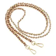 47" Purse Chain Strap, DIY Bag Chain Strap Replacement Adjustable, Brown&Gold