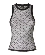 Love Birds-jacquard mesh tank top S,XS,L,M Gray