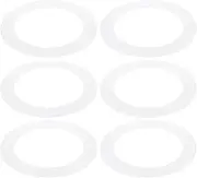 uxcell 4" ID 5.5" OD Plastic Trim Ring, 6 Pcs Ceiling Light Goof Rings Matte Circular Light Cover Lighting Fixture for Ceiling Wall Recessed Can Downlights, Translucent Matte White