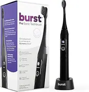 Burst Pro Sonic Advanced Electric Toothbrush for Adults (Black) | Soft Bristles | 33,000 Vibrations | Long-Lasting Battery and Multiple Brushing Modes
